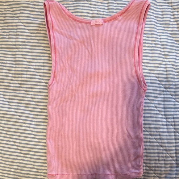 Skims Pink Ribbed Tank Top - Picture 3 of 3